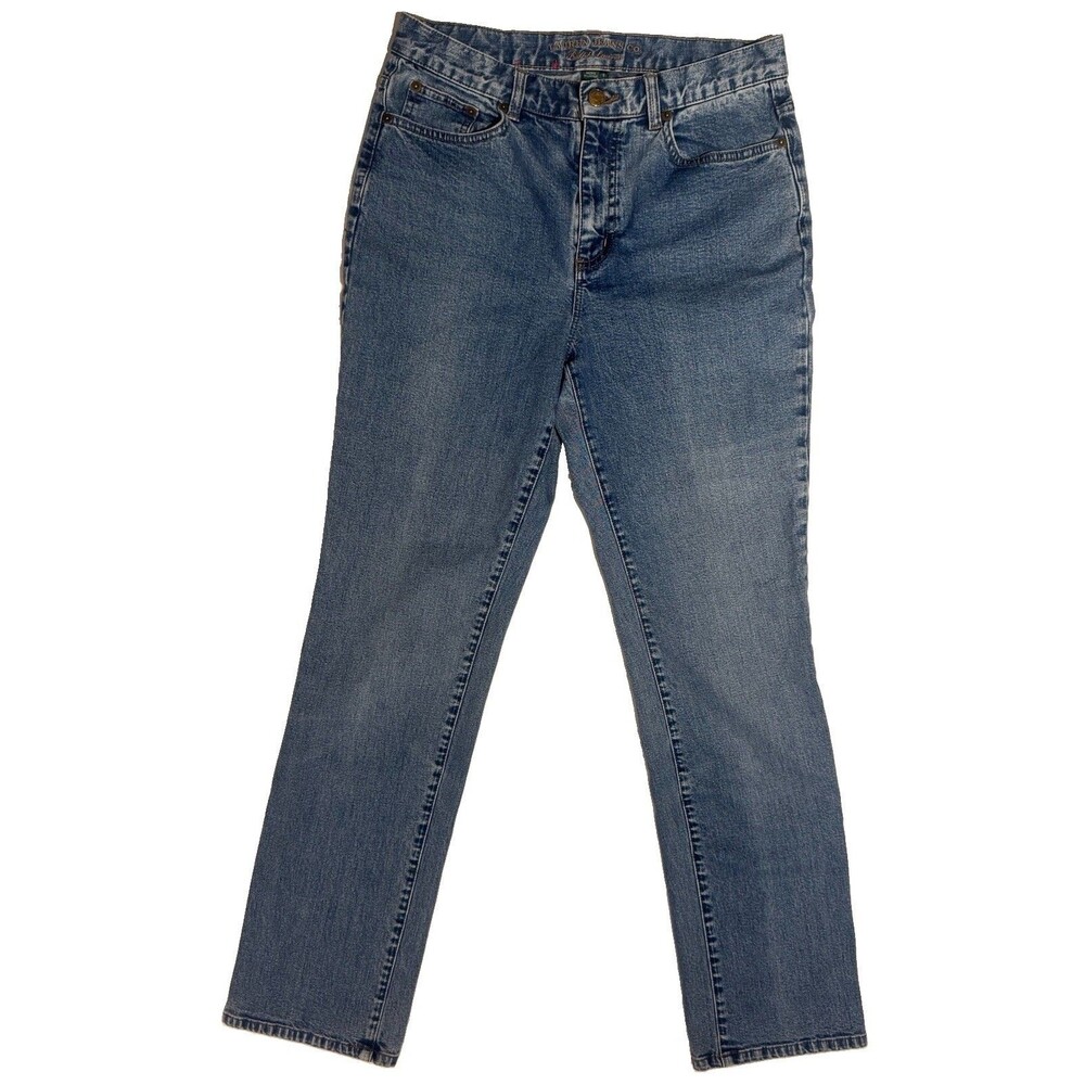 VTG Lauren Ralph Lauren Jeans 6 Womens Blue Pants Mid Rise Classic Straight